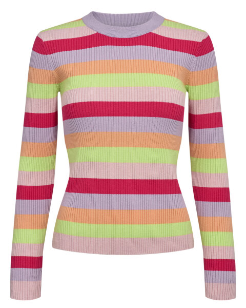 Rippstrick-Pullover&quot;gldMULEA&quot; in flieder/pink/orange