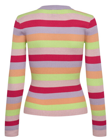 Rippstrick-Pullover&quot;gldMULEA&quot; in flieder/pink/orange