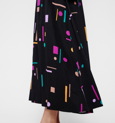 Gemusterter Rock &quot;gldWALLI&quot; in schwarz