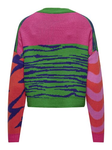 Strickpullover "gldANDORA" in grün/pink