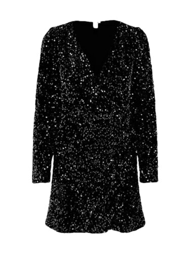 Minikleid "gldANIKA" mit schwarzen Pailletten