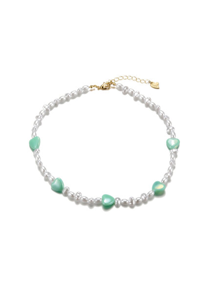 Perlenhalskette &quot;gldSWEET&quot; in gr&uuml;n