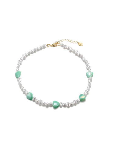 Perlenhalskette "gldSWEET" in grün