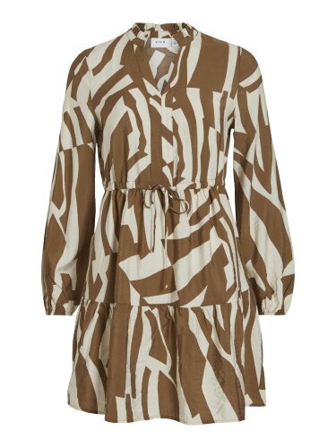 Kurzes Kleid "gldDOGMA" in beige/braun