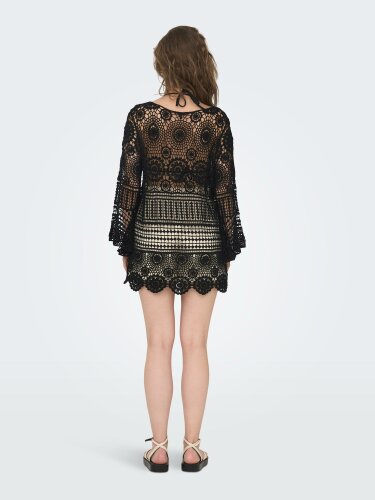 Kurzes H&auml;kelkleid "gldFLORENCE" in schwarz