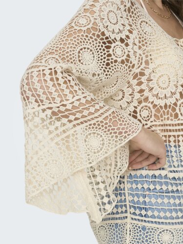 Kurzes H&auml;kelkleid &quot;gldFLORENCE&quot; in beige