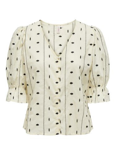 Gepunktete Bluse &quot;gldJASMIN&quot; in creme