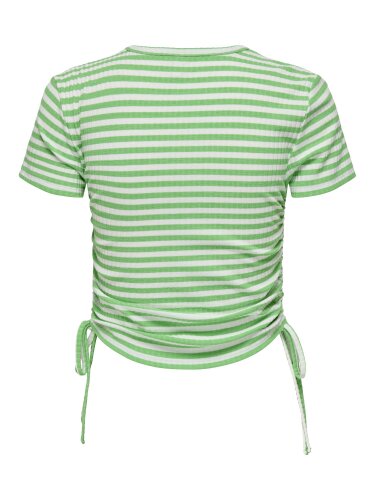Kurzes T-Shirt "gldWENDY" grün/weiß...