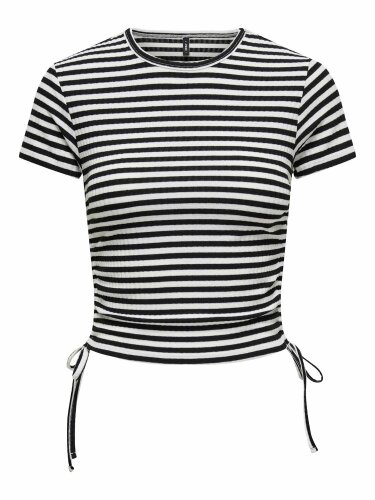 Kurzes T-Shirt "gldWENDY" schwarz/weiß...