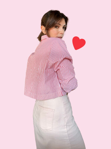 Bluse &quot;gldCARDANINA&quot; rot/wei&szlig;