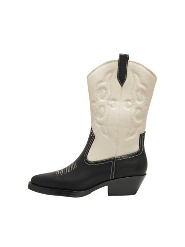 Cowboystiefel "gldBRONCO" in schwarz/weiß