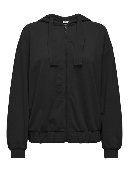 Oversize Sweatshirtjacke &quot;gldVLTA&quot; in schwarz