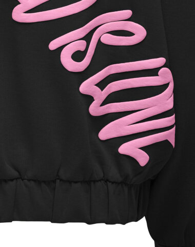Oversize Sweatshirtjacke "gldVLTA" in schwarz