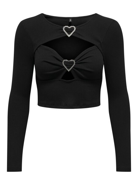 Kurzes Oberteil &quot;gldMINDY&quot; mit Herz-Details