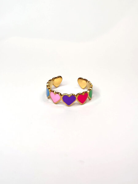 Verstellbarer Ring &quot;gldHEARTCANDY&quot;