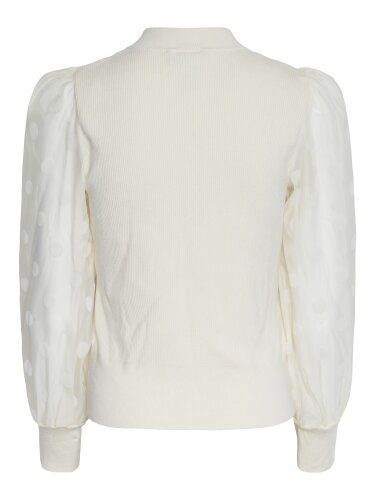 Pullover &quot;gldDOTME&quot; mit halbtransparenten &Auml;rmeln in creme