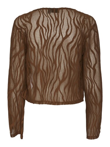 Lang&auml;rmeliges Top &quot;gldABRA&quot; in braun