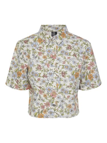 Jeansbluse &quot;gldBLUME&quot; in birch flower