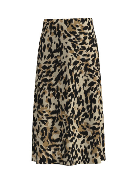 Midirock &quot;gldPELLA&quot; mit Leoprint in Satinoptik