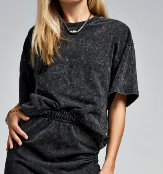 Oversize T-Shirt &quot;gldDONNA&quot; in schwarz