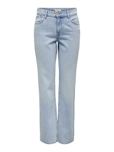 Low-Waist-Jeans "gldBREE" mit Strassteinchen