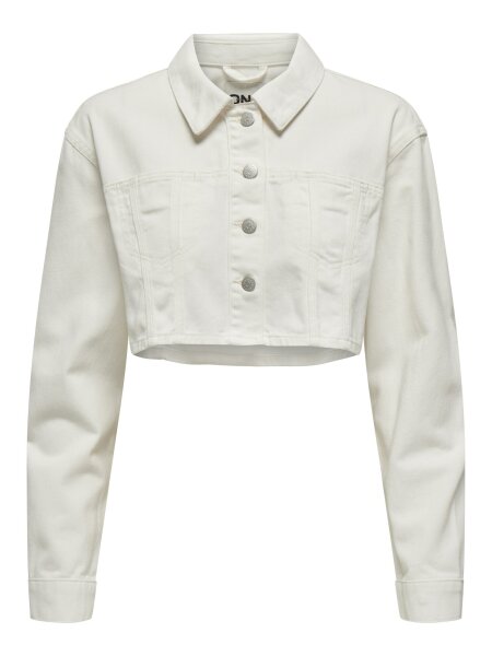 Cropped Jeansjacke "gldFAYE" in wei&szlig;