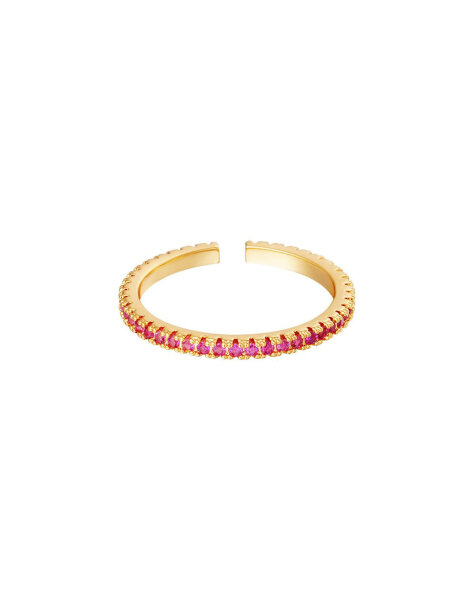 Verstellbarer Ring &quot;gldLITTLESPARKLE&quot; in pink