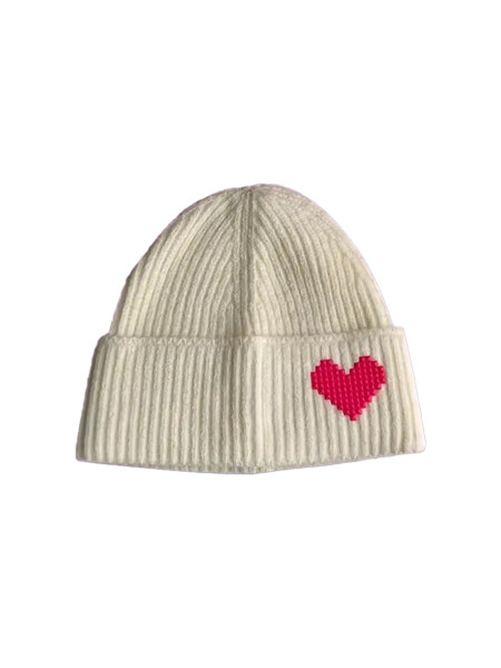 Beanie &quot;gldFABIENNE&quot; in beige mit Herz