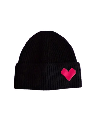 Beanie &quot;gldFABIENNE&quot; in schwarz mit Herz