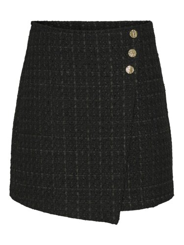 Rock "gldMALEA" in schwarz mit Knopfdetails