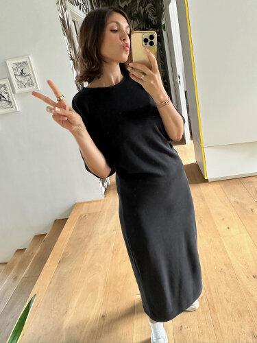 Edles Midikleid "gldJUNIPER" in schwarz