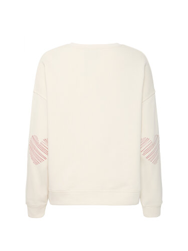 Sweater &quot;gldMERELLA&quot; in beige und rot