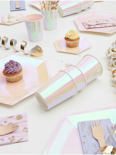 Papptellerset "gldPARTYHOLO"
