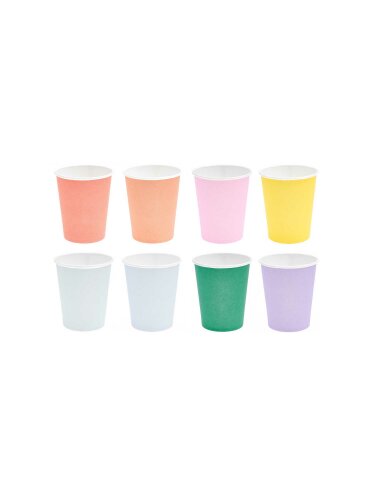 Pappbecherset &quot;gldPARTYINACUP&quot; bunter Mix