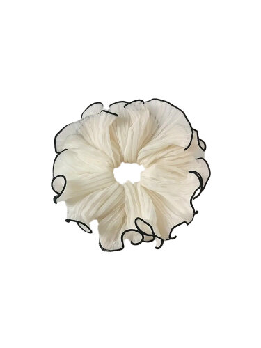 Chiffon-Scrunchie "gldLILI" in wei&szlig;