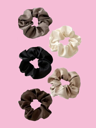 Vintage-Satin-Scrunchie &quot;gldMIRA&quot; in mehreren...