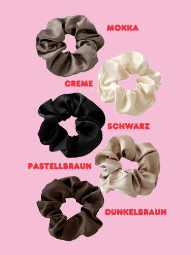 Vintage-Satin-Scrunchie &quot;gldMIRA&quot; in mehreren...