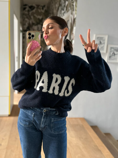 Blauer Strickpullover &quot;gldPARRI&quot;