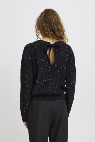 Glitzerpullover &quot;gldANNLIE&quot; mit Schleifendetail