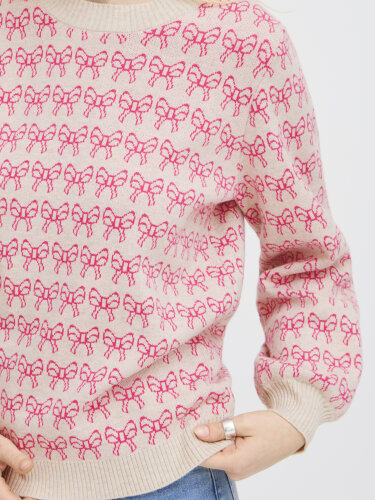 S&uuml;&szlig;er Pullover &quot;gldBRIELLE&quot; mit pinken Schleifchen