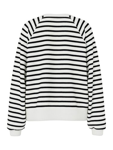 Gestreifter Pullover &quot;gldGRETA&quot; in wei&szlig;/schwarz