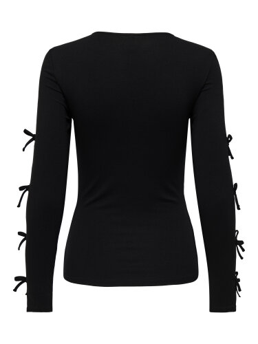 Langärmeliges Top "gldFELINA" in schwarz