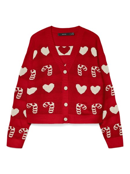 XMAS Strickjacke &quot;gldCANDYHEARTS&quot; in rot