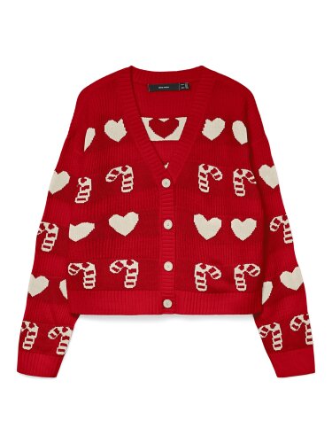 XMAS Strickjacke &quot;gldCANDYHEARTS&quot; in rot