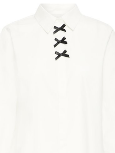 Schleifen-Bluse &quot;gldHANNAH&quot; aus Baumwolle