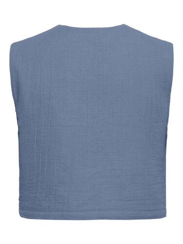 Blaue Weste &quot;gldMARLEY&quot; mit Stickereien