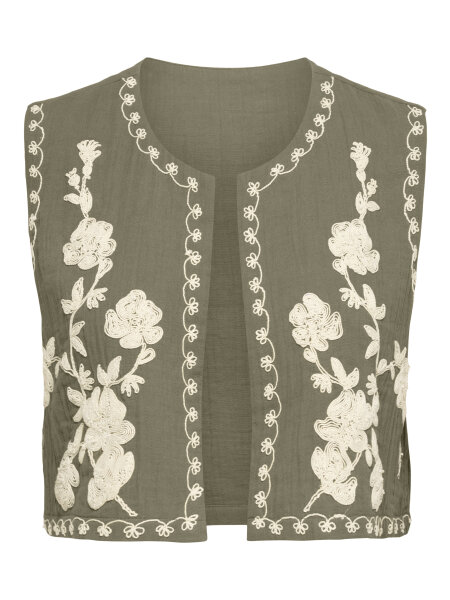 Gr&uuml;ne Weste &quot;gldMARLEY&quot; mit Stickereien