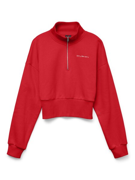 Sweatshirt mit Rei&szlig;verschluss &quot;gldJULIA&quot; in rot