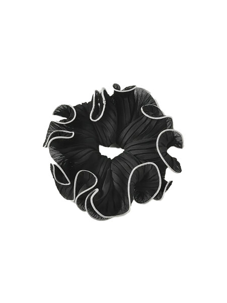 Chiffon-Scrunchie &quot;gldLILI&quot; in schwarz