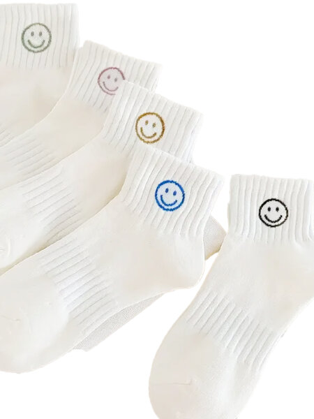 Smiley-Socken &quot;gldSIBBI&quot; in f&uuml;nf Farben